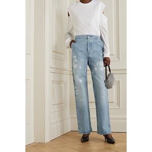 NWT RTA Manon Printed High-Rise Wide-Leg Jeans